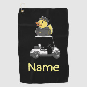 Duck Pilot Aviation Industry with golf cart Towel