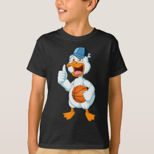 Duck Playing Basketball Costume Basketball Player  T-Shirt