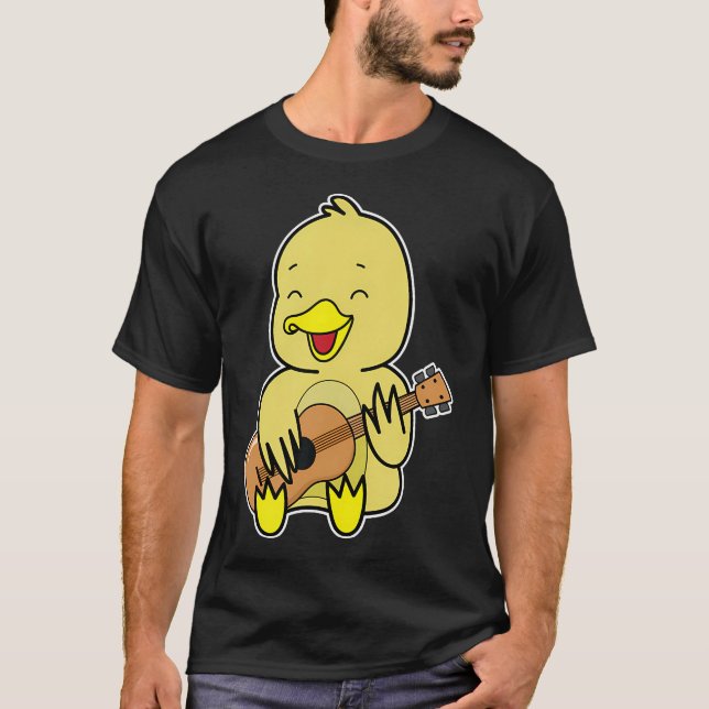 Duck Playing Guitar T-Shirt (Front)