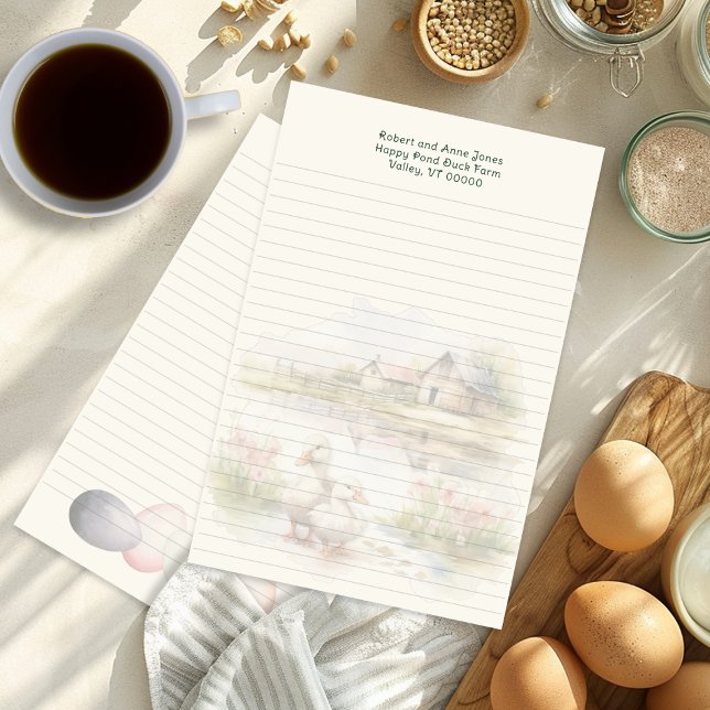 Duck Pond Country Homestead Lined Writing Paper (Creator Uploaded)