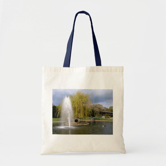Duck pond in springtime tote bag (Front)
