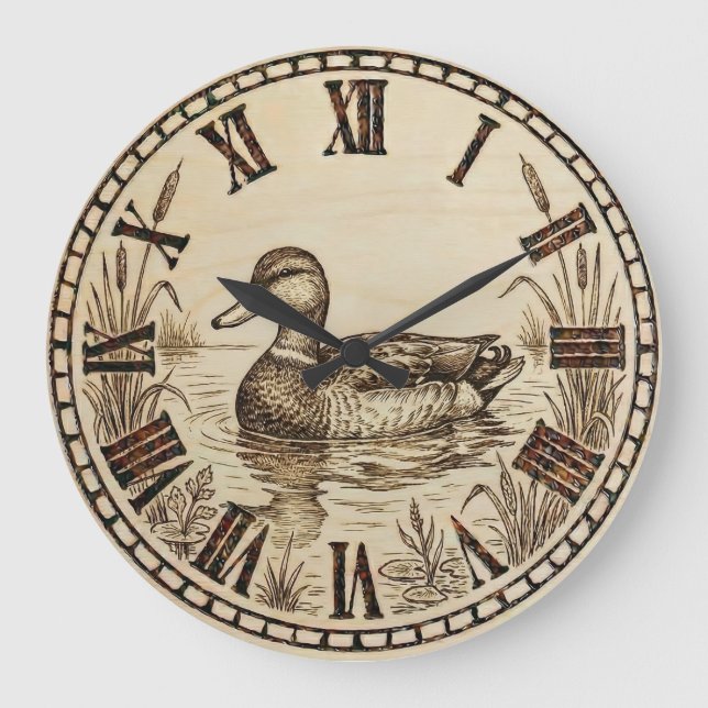 Duck Pond Wall Clock  (Front)