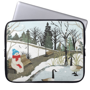 Duck Pond - Winter Laptop Sleeve