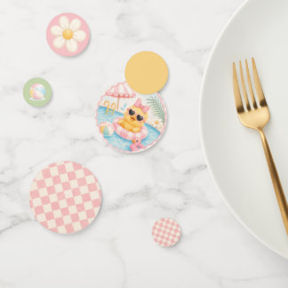 Duck Pool Birthday Party Table Confetti
