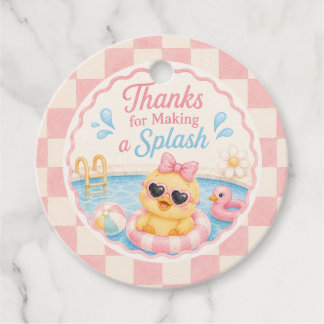 Duck Pool Party Thank You Tag | Favour Tag