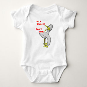 Duck Quacks Don't Echo. Baby Bodysuit