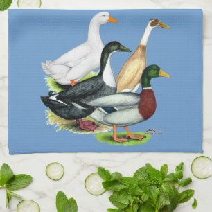 Duck Quartet Tea Towel