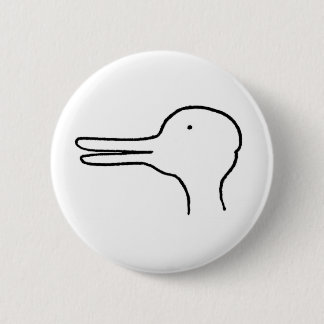 duck rabbit 6 cm round badge