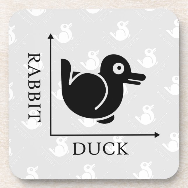 Duck Rabbit Illusion Coaster (Front)