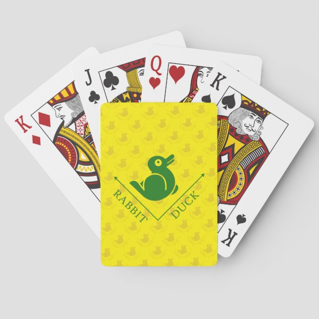 Duck Rabbit Illusion Playing Cards (Back)