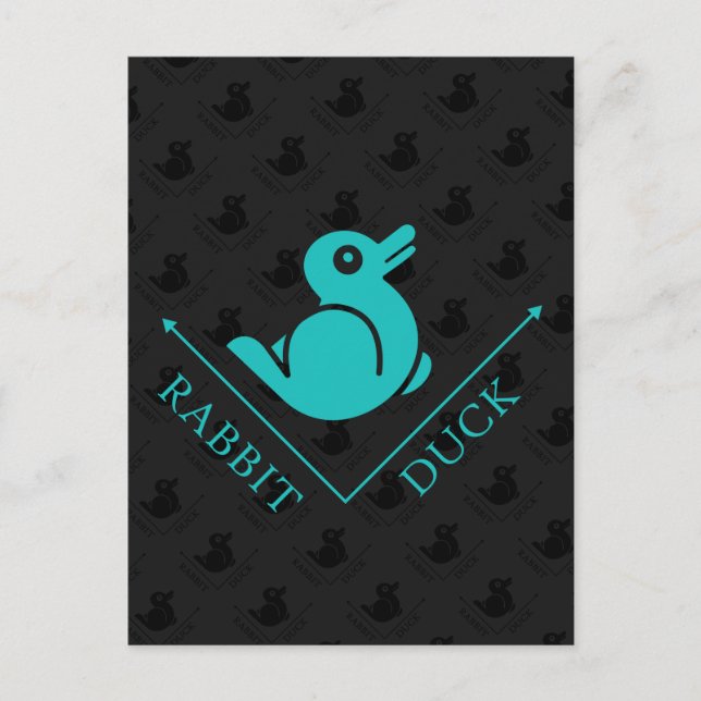 Duck Rabbit Illusion Postcard (Front)