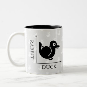 Duck Rabbit Illusion Two-Tone Coffee Mug