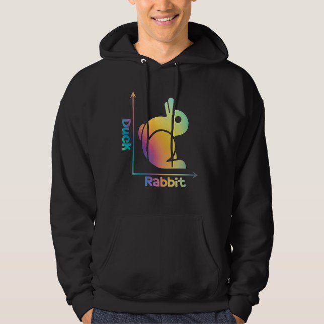 Duck Rabbit Optical Illusion Science Nerd Math Gee Hoodie (Front)