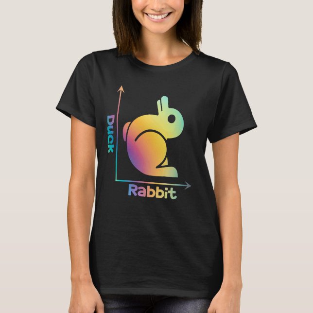 Duck Rabbit Optical Illusion Science Nerd Math Gee T-Shirt (Front)