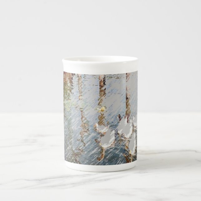 Duck Reflections ll Bone China Mug (Front)