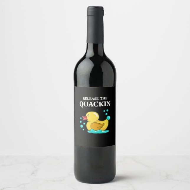 Duck - Release The Quackin Wine Label (Front)