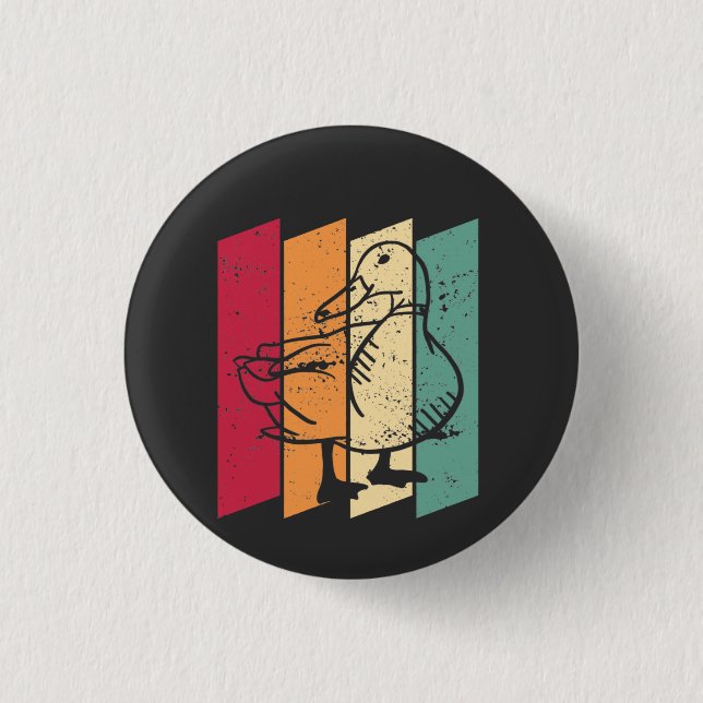 Duck Retro 3 Cm Round Badge (Front)
