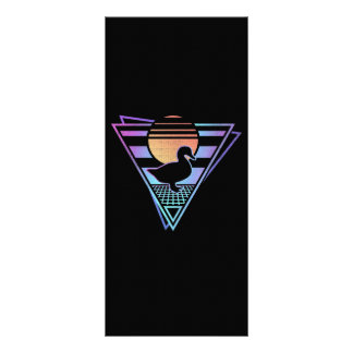 Duck Retro 80s EDM Synthwave Gift T-Shirt Rack Card