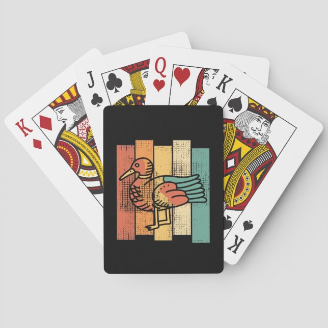 Duck Retro Playing Cards (Back)