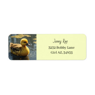 Duck Return Address Labels Customisable