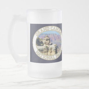 Duck Road at Grand Canyon National Park in Arizona Frosted Glass Beer Mug
