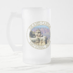 Duck Rock at Grand Canyon National Park in AZ Frosted Glass Beer Mug