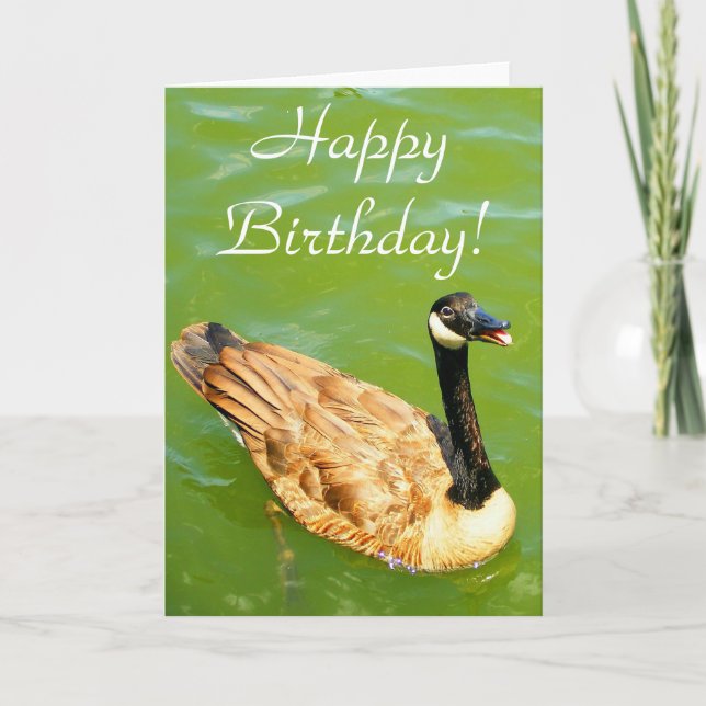 Duck says Happy Birthday! Card (Front)