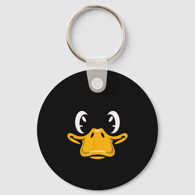 Duck Shirt Adult Kids Men Women Yellow Duck Face C Key Ring (Front)