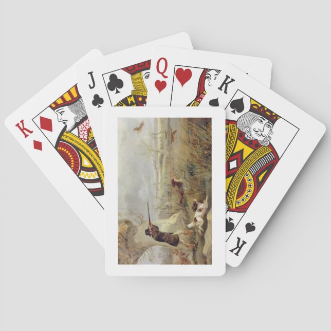 Duck Shooting (oil on canvas) Playing Cards (Back)