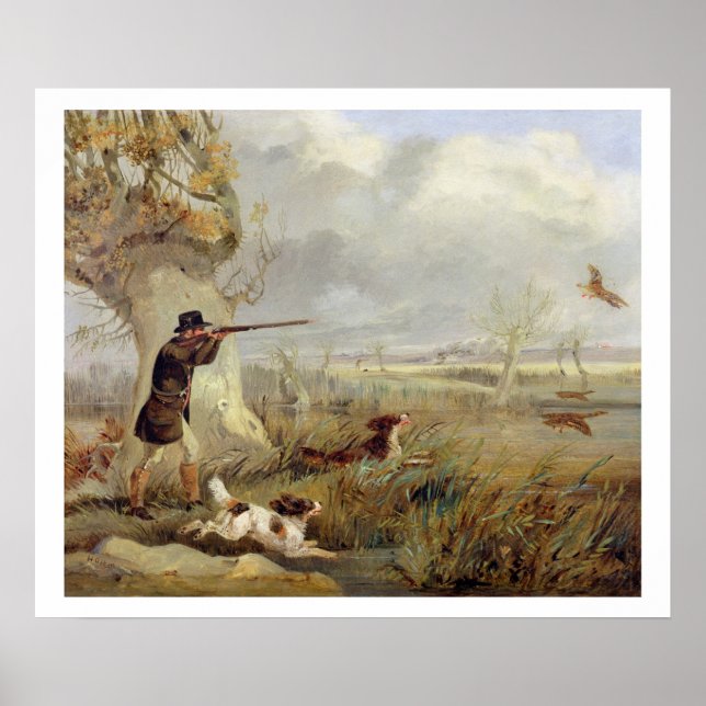 Duck Shooting (oil on canvas) Poster (Front)