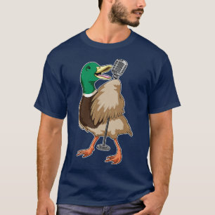 Duck Singer Microphone Music T-Shirt