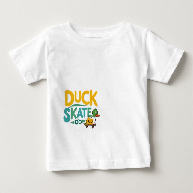 Duck Skate Co. Fun Skateboarding Duck T-Shirt (Front)