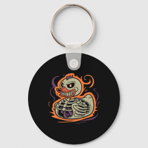 Duck Skeleton Rubber Duckie Costume Party  Key Ring