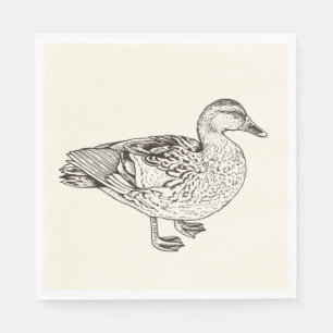 Duck Sketch Napkin