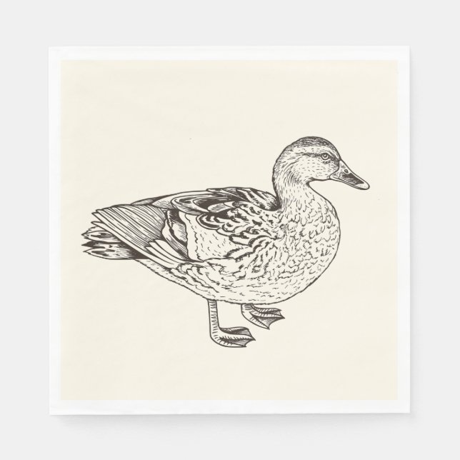 Duck Sketch Napkin (Front)