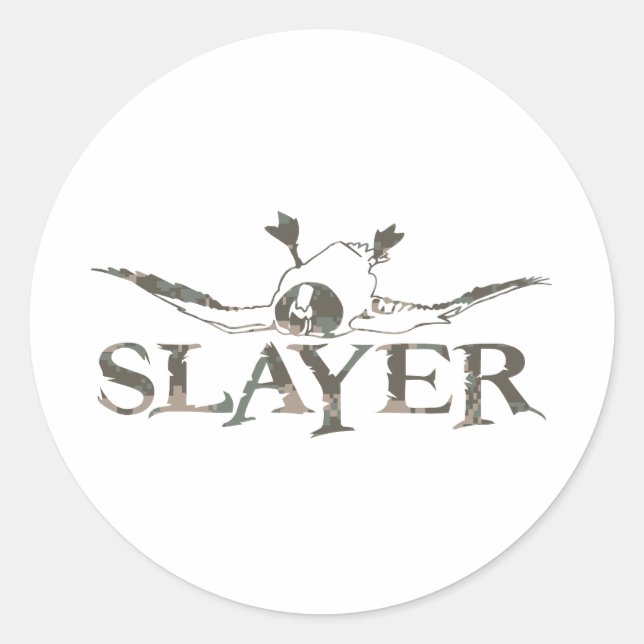 DUCK SLAYER CLASSIC ROUND STICKER (Front)