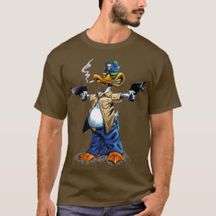 Duck Smoking With a Gun T-Shirt