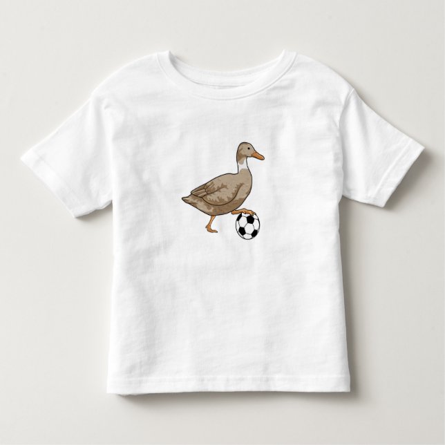 Duck Soccer player Soccer Toddler T-Shirt (Front)