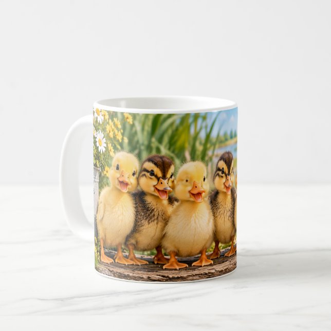 Duck Squad Funny Ducklings Mug (Front Left)