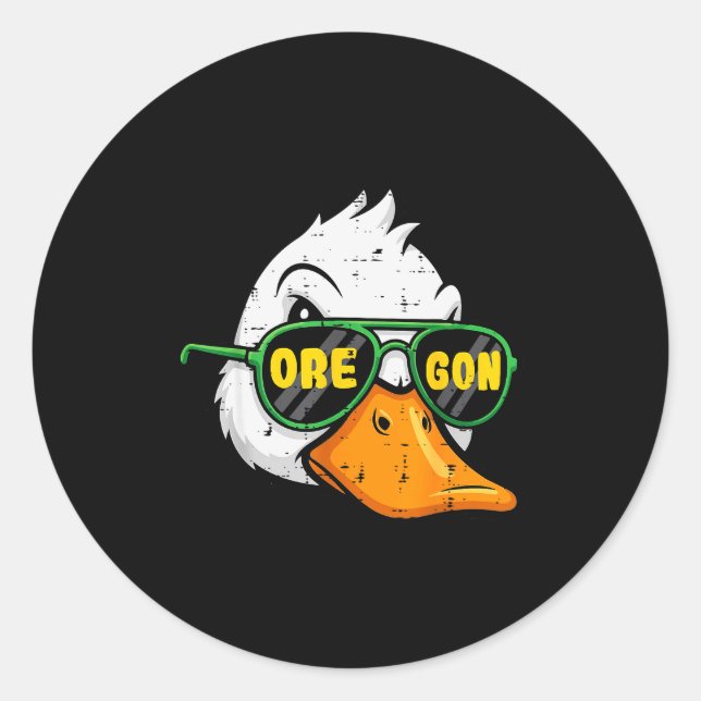 Duck Sungles Men Women Kids Girls Youth Teen Boys  Classic Round Sticker (Front)