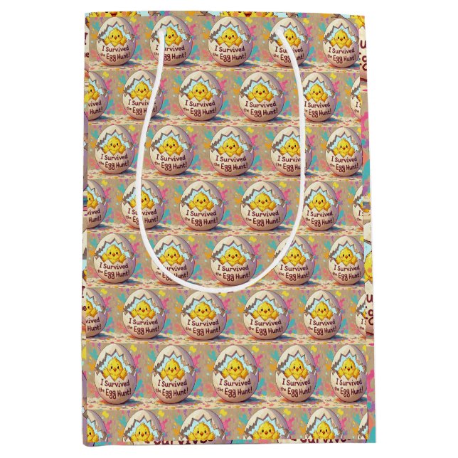 Duck Survived The Easter Egg Hunt Medium Gift Bag (Front)