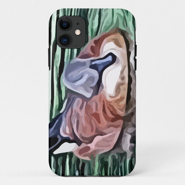 Duck swimming in water painting Case-Mate iPhone case (Back)