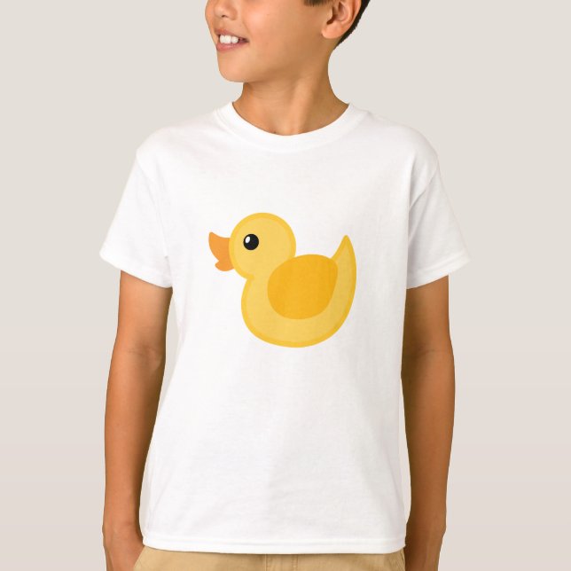 Duck T-shirt in yellow and white - Rubber Ducky (Front)