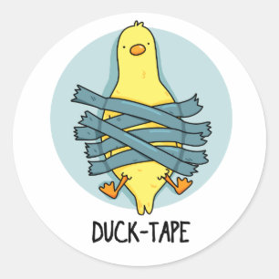 Duck Tape Funny Duct Tape Pun  Classic Round Sticker
