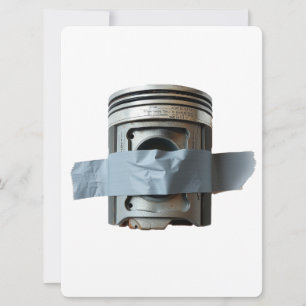 Duck-taped Piston Holiday Card