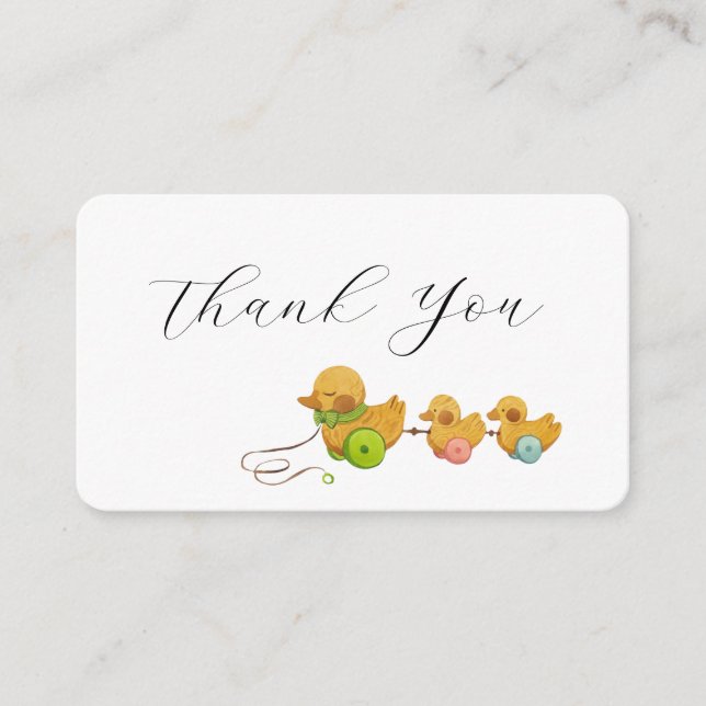 Duck thank you enclosure card (Front)