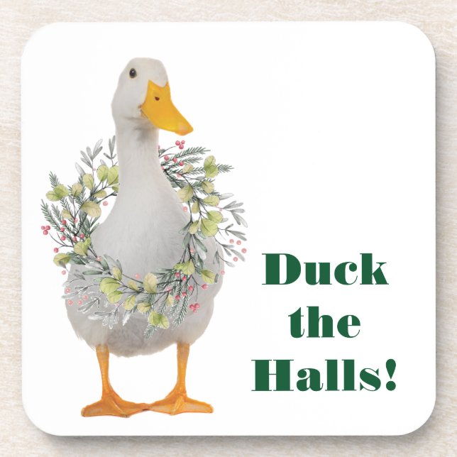 Duck the Halls Holiday Duck Coaster (Front)