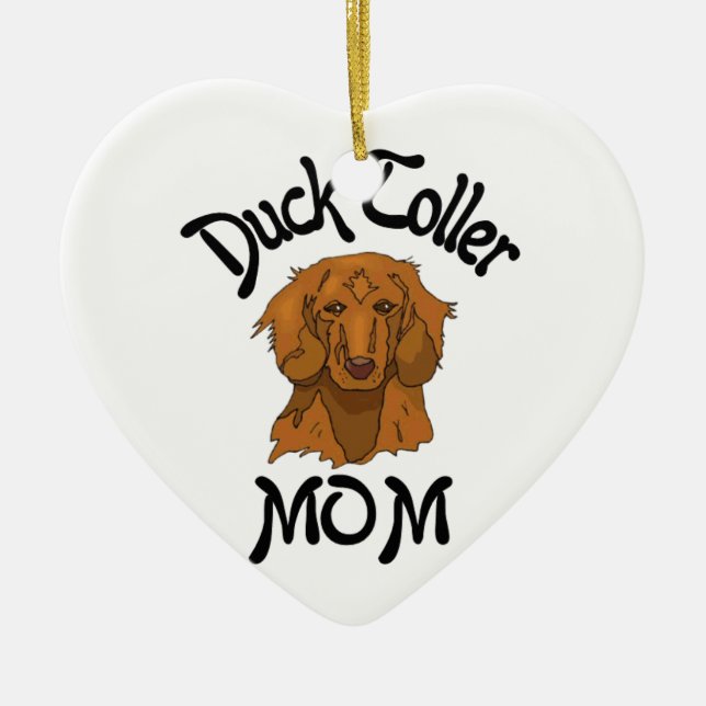 Duck Toller Mum Ceramic Ornament (Front)
