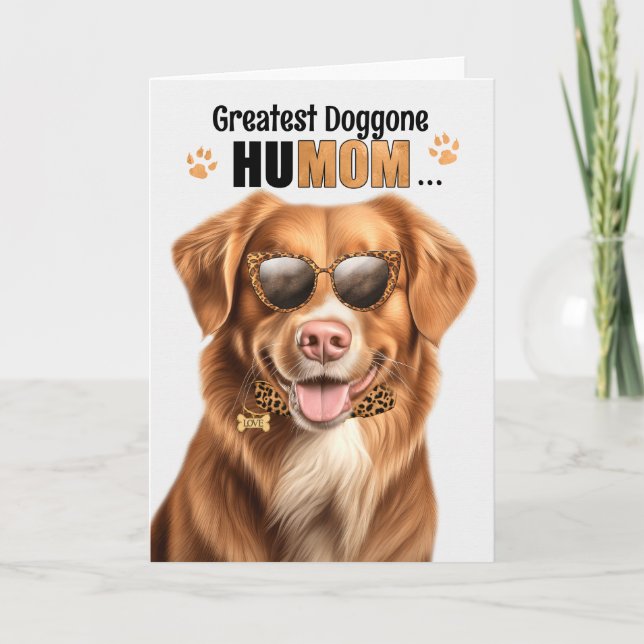 Duck Tolling Dog Best HuMOM Ever Mother's Day Holiday Card (Front)