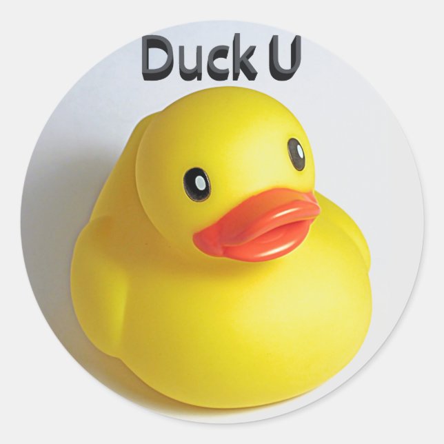 Duck U Classic Round Sticker (Front)